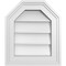 Ekena Millwork Octagonal Top Surface Mount PVC Gable Vent w/ 2"W x 1-1/2"P Brickmould Frame, 12"W x 14"H GVPOT12X1402SN - alternate 1